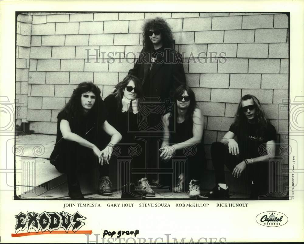 1990 Press Photo Members of the pop music group Exodus - hcp11201- Historic Images