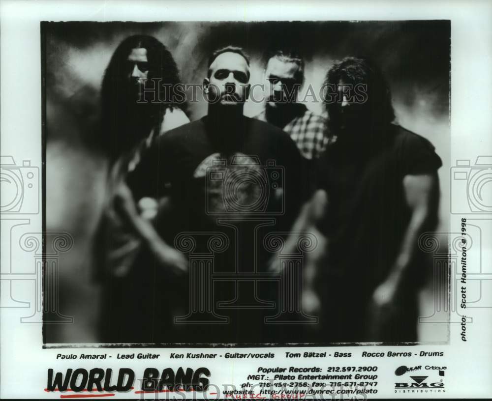 1996 Press Photo Members of the music group World Bang - hcp11276- Historic Images