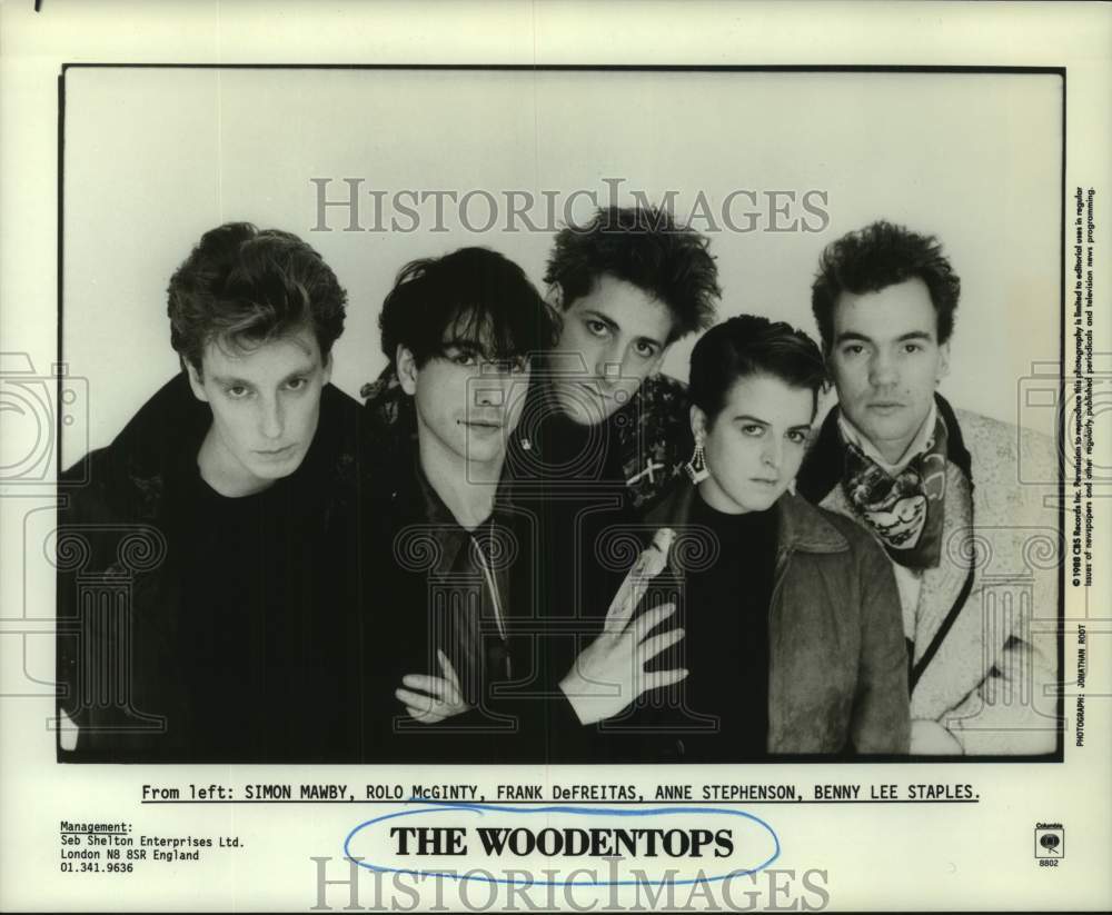 1988 Press Photo Members of the music group The Woodentops - hcp11280- Historic Images