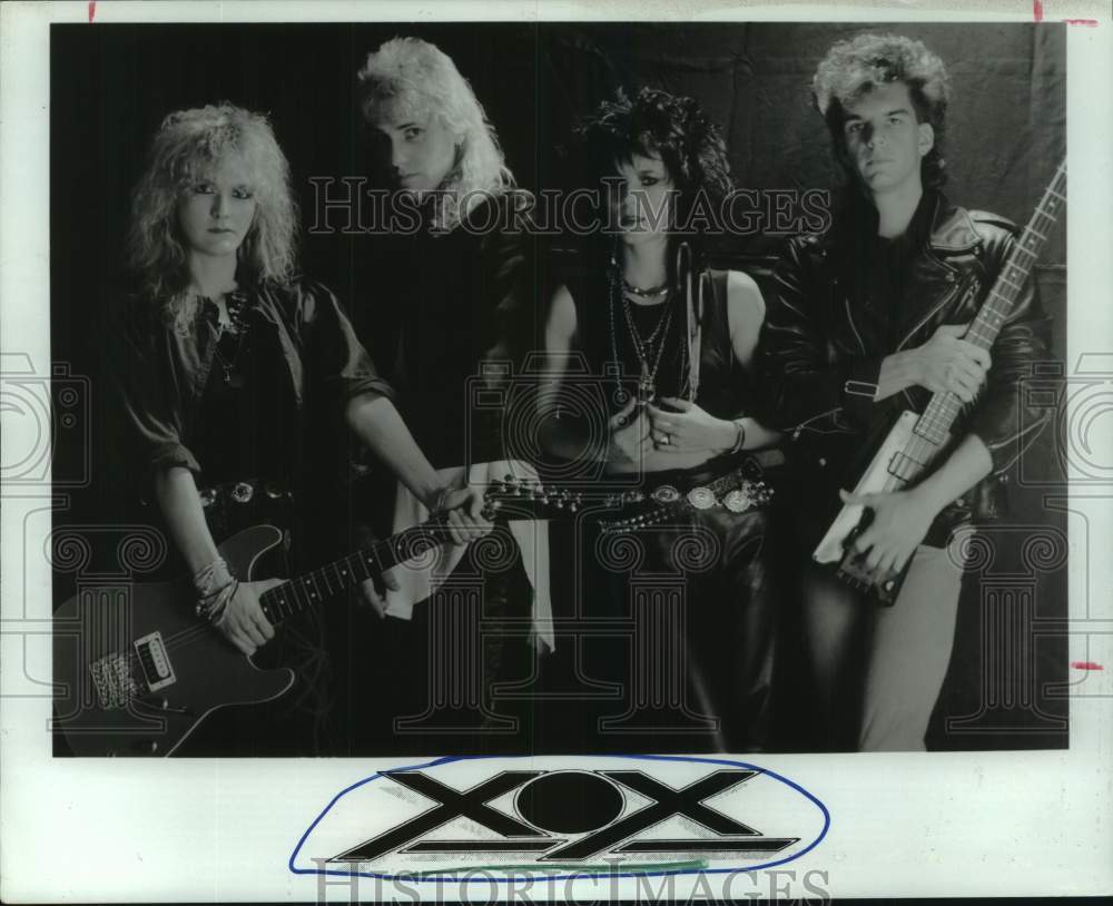 1986 Press Photo Members of the rock music group XOX - hcp11281- Historic Images