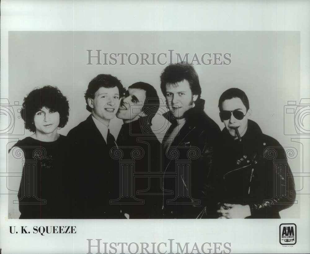 1981 Press Photo Members of the pop music group "U.K. Squeeze" - hcp11307- Historic Images