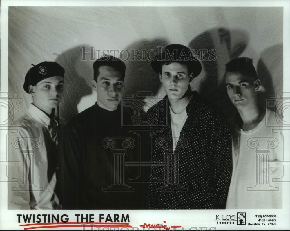 1990 Press Photo Members of the Music Group &quot;Twisting the Farm&quot; - hcp11316- Historic Images