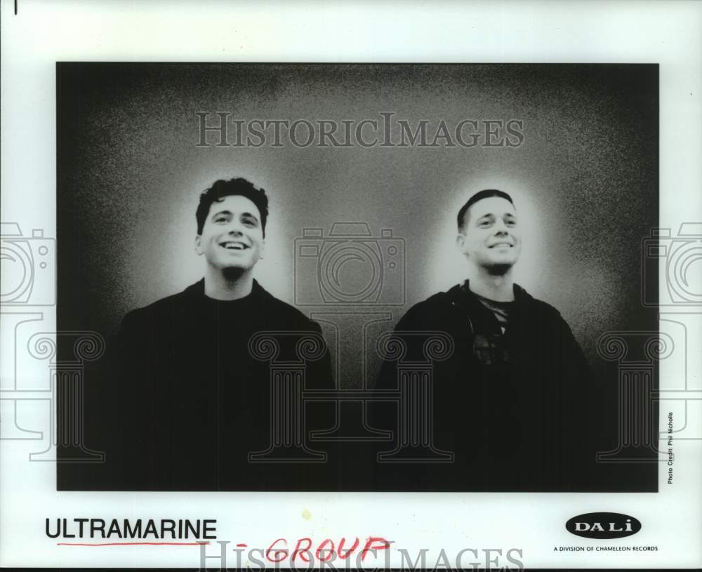 1992 Press Photo Musical duo &quot;Ultramarine&quot; - hcp11327- Historic Images