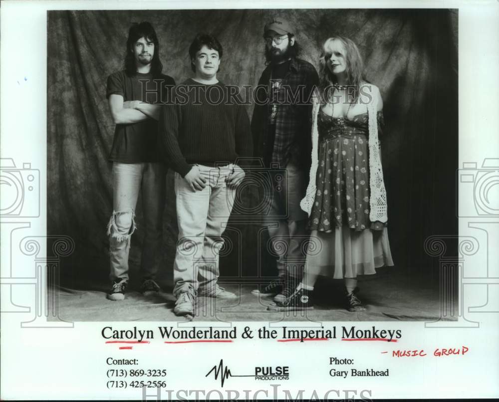 1994 Press Photo Music Group Carolyn Wonderland &amp; the Imperial Monkeys- Historic Images