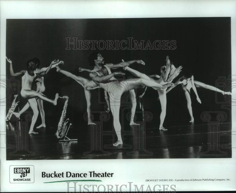 1987 Press Photo Dancers Perform, Bucket Dance Theater - hcp11406- Historic Images