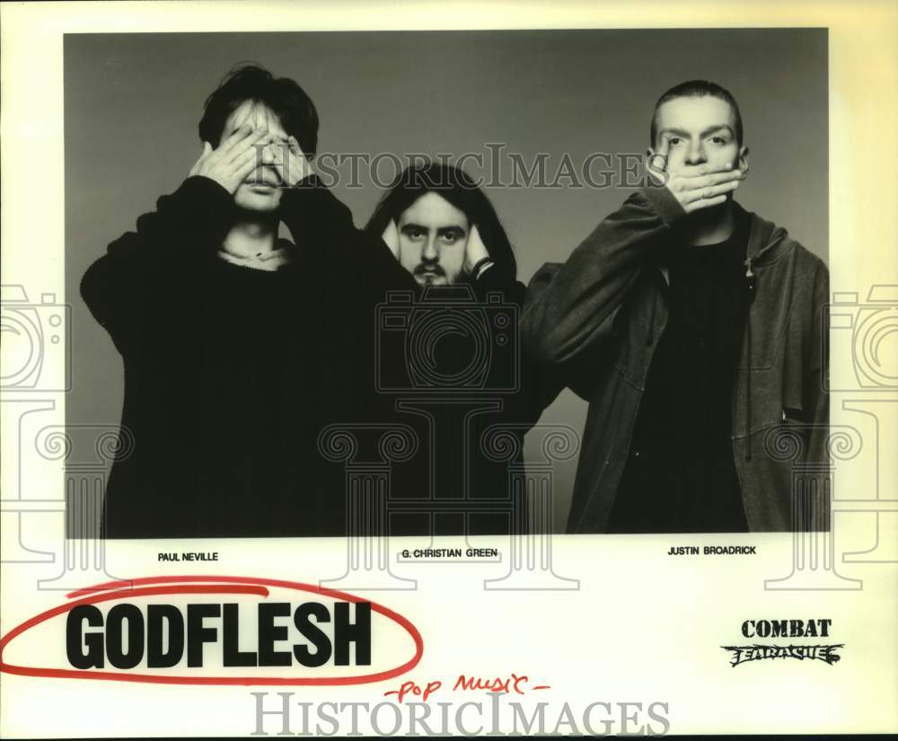 1991 Press Photo Members of the Pop Music Band, Godflesh - hcp11446- Historic Images