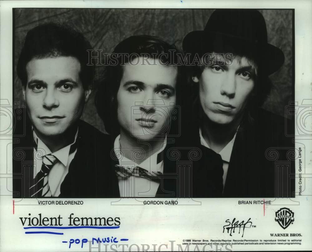 1986 Press Photo Members of Pop Group Violent Femmes - hcp11486- Historic Images