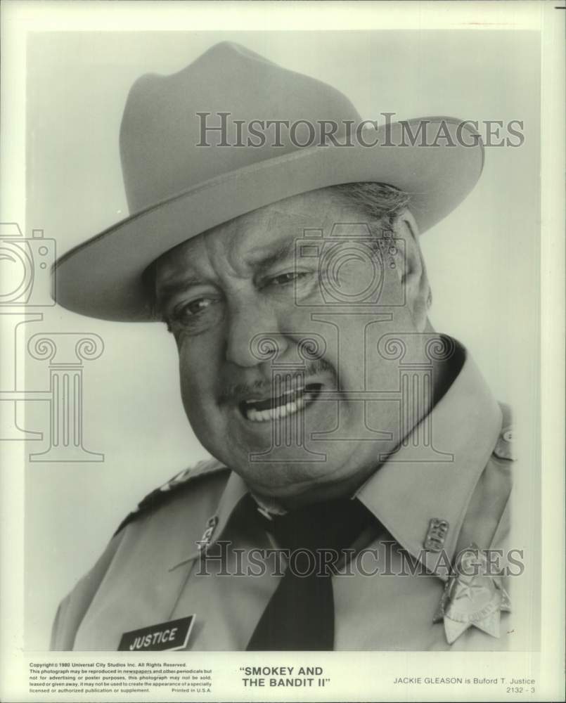 1980 Press Photo Jackie Gleason acts in the movie "Smokey and the Bandit II"- Historic Images