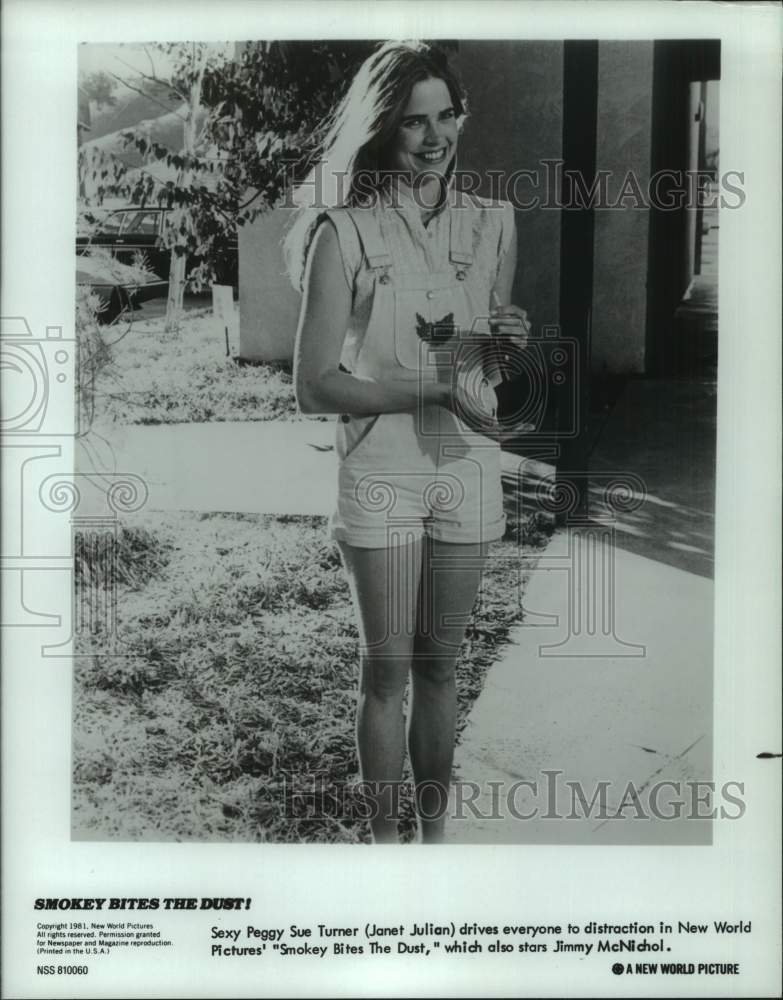 1981 Press Photo Janet Julian acts in the movie &quot;Smokey Bites the Dust&quot;- Historic Images