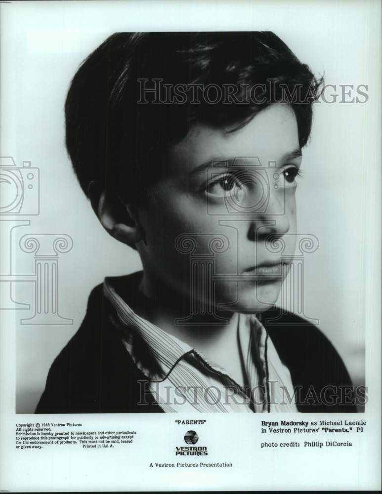 1988 Press Photo Bryan Madorsky as Michael Laemle in &quot;Parents&quot; - hcp11701- Historic Images