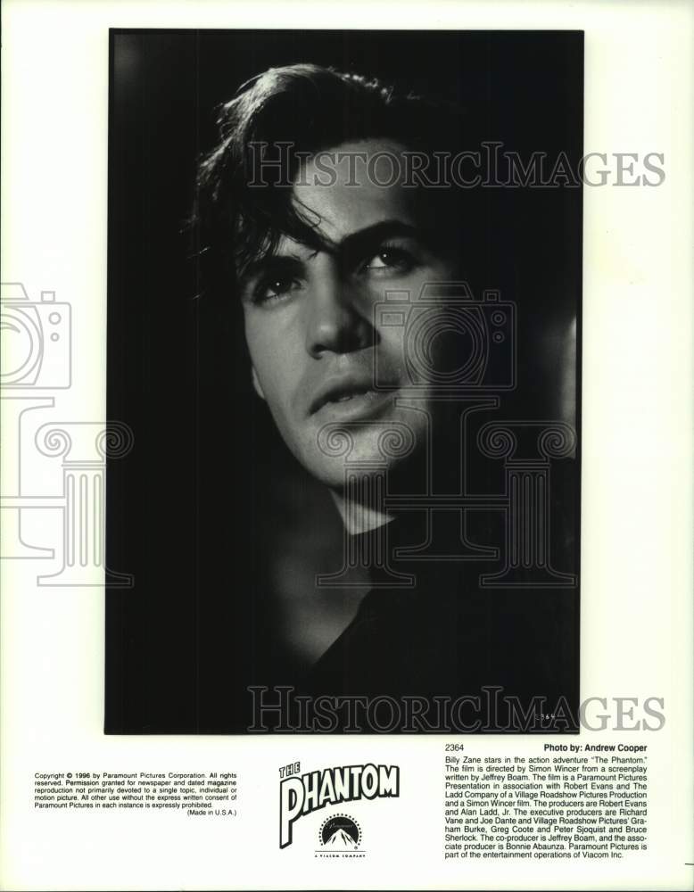 1996 Press Photo Billy Zane stars in action adventure movie "The Phantom"- Historic Images