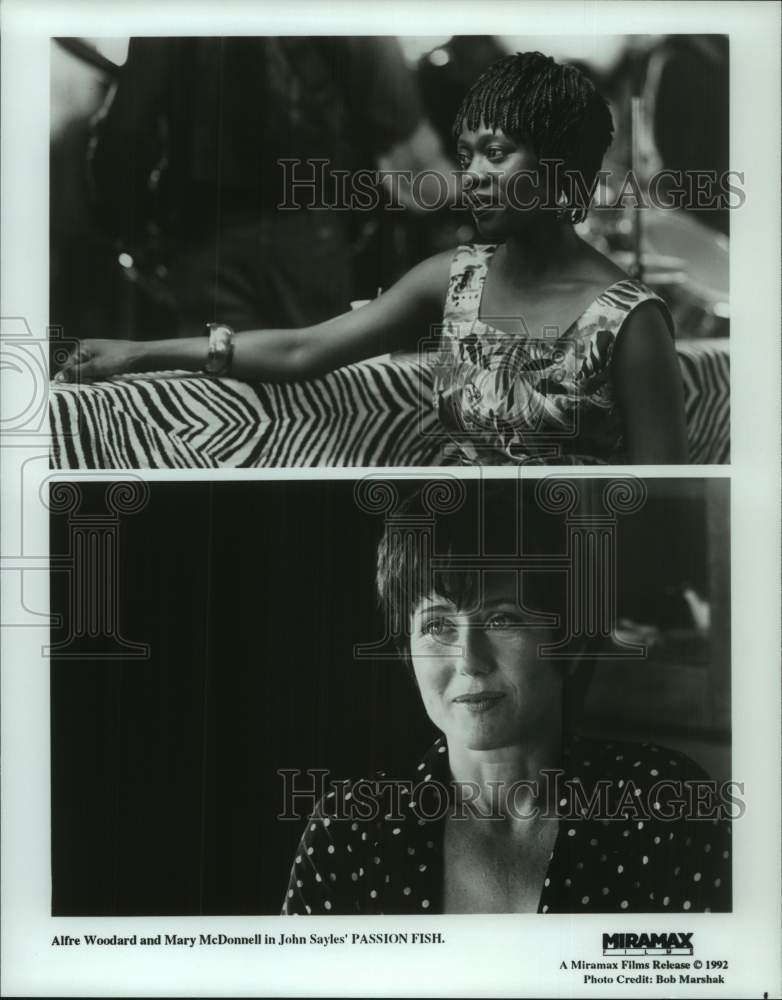 1992 Press Photo Alfre Woodlard and Mary McDonnell in John Sayles' Passion Fish- Historic Images