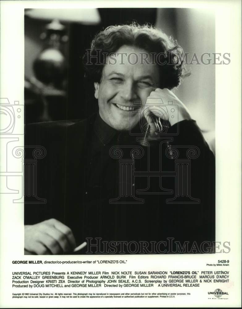 1992 Press Photo George Miller, director of the movie &quot;Lorenzo&#39;s Oil&quot;- Historic Images