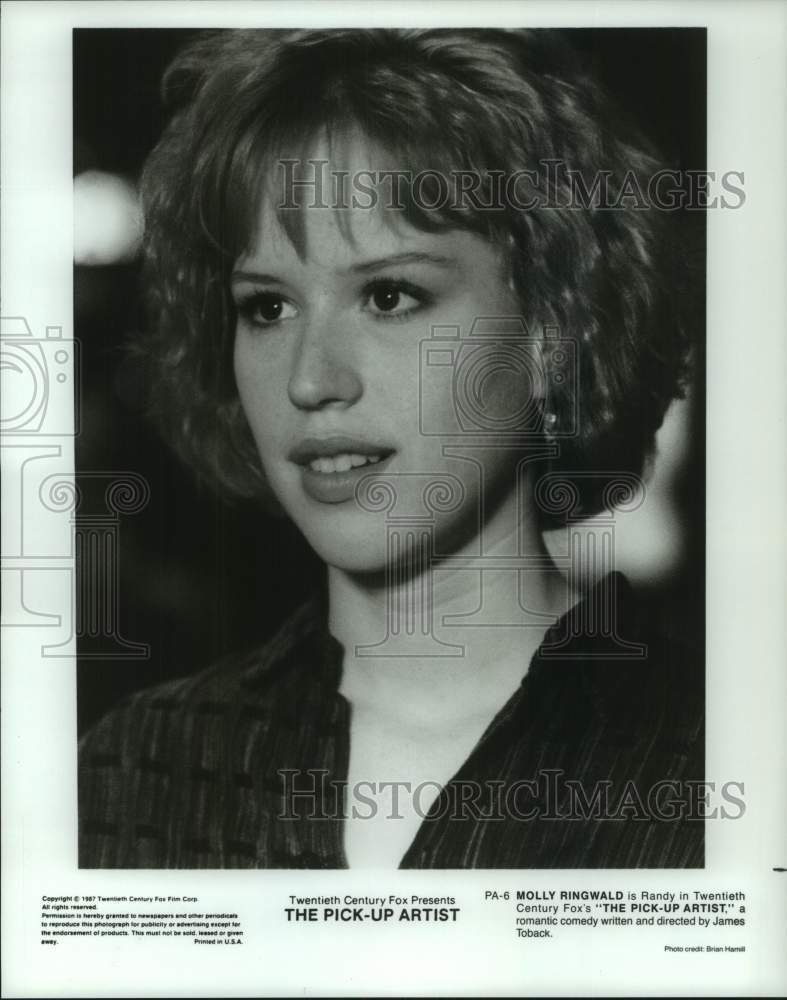 1987 Press Photo Molly Ringwald stars as Randy in "The Pick-Up Artist"- Historic Images