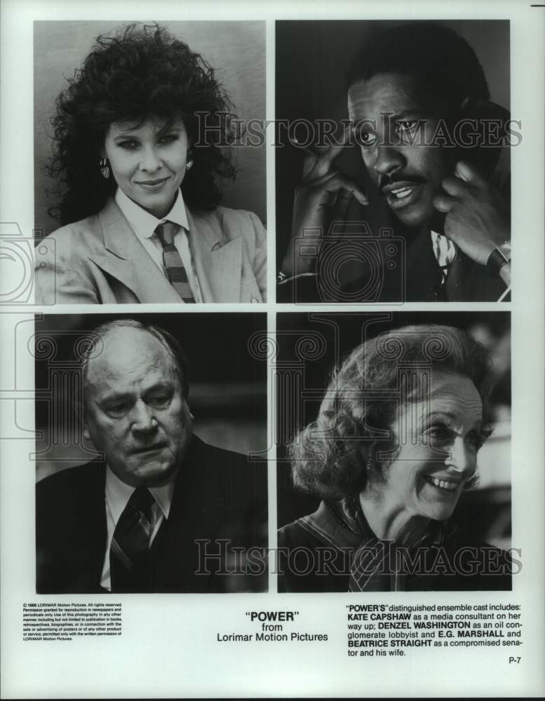 1988 Press Photo Cast Members of &quot;Power&quot; Movie, Starring Denzel Washington- Historic Images