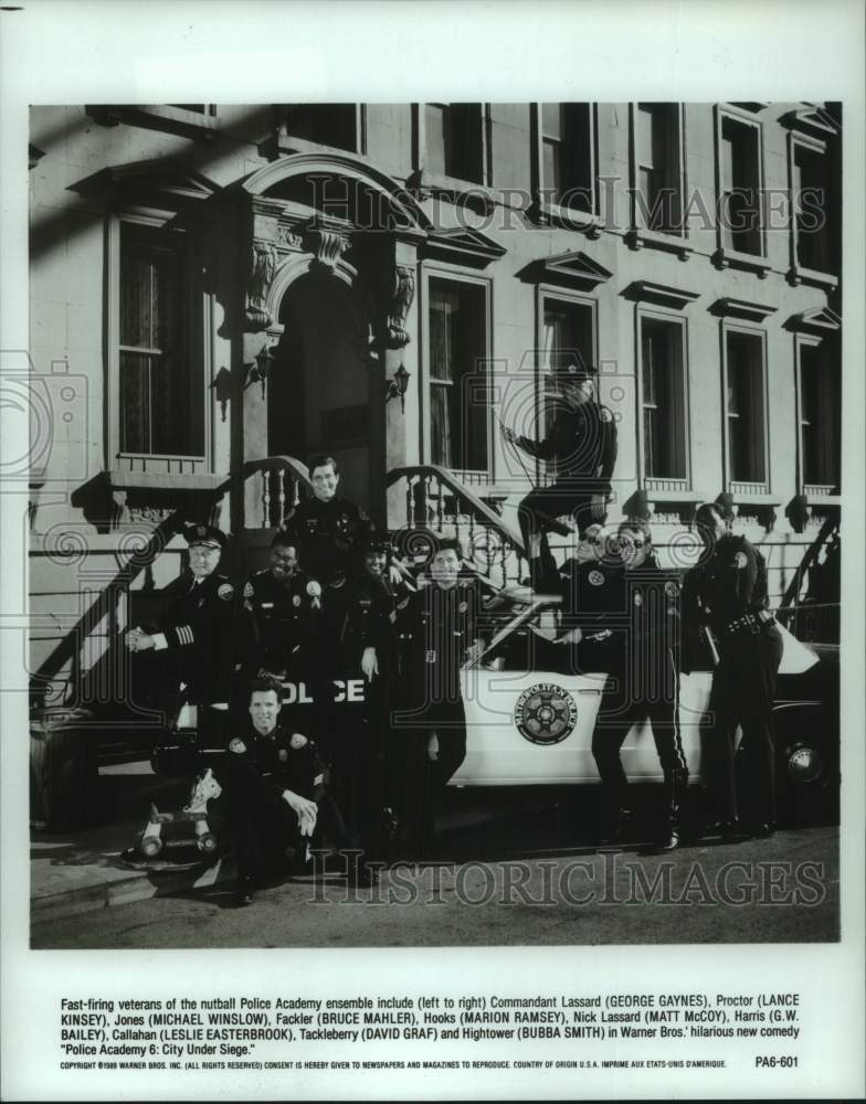 1989 Press Photo Cast Members of &#39;Police Academy 6: City Under Siege&#39; Movie- Historic Images