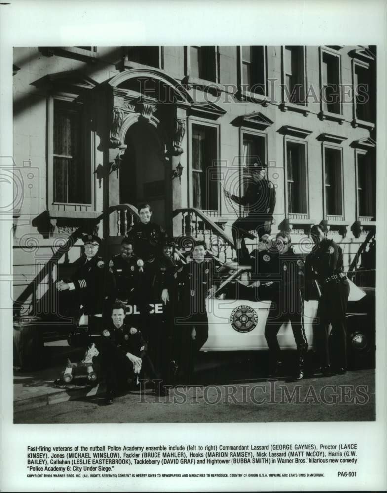 1989 Press Photo Cast Members of 'Police Academy 6: City Under Siege' Movie- Historic Images