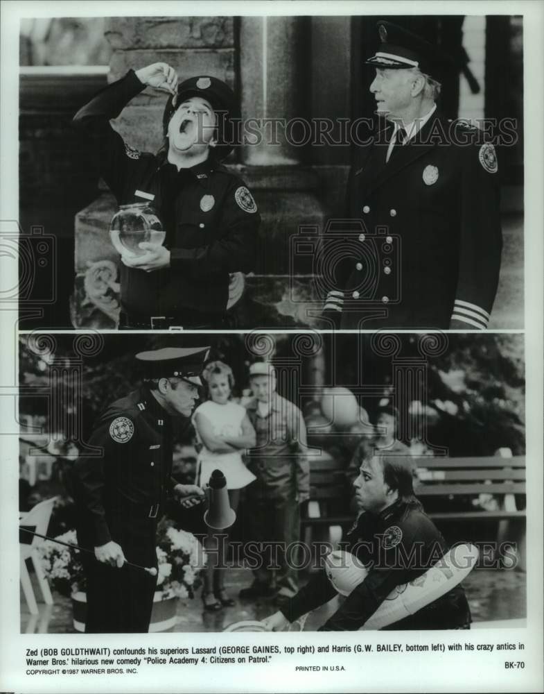 1987 Press Photo Scenes from Ã¢â‚¬Å“Police Academy 4: Citizens on Patrol&quot; Movie- Historic Images