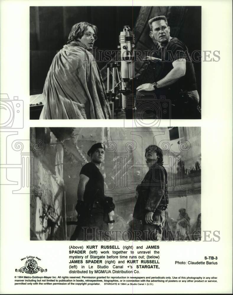 1994 Press Photo Scenes from &quot;Stargate&quot; Starring Kurt Russell, James Spader- Historic Images