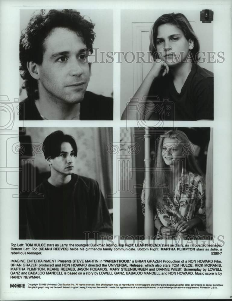 1989 Press Photo Cast &amp; Characters of &quot;Parenthood&quot; Movie by Ron Howard- Historic Images