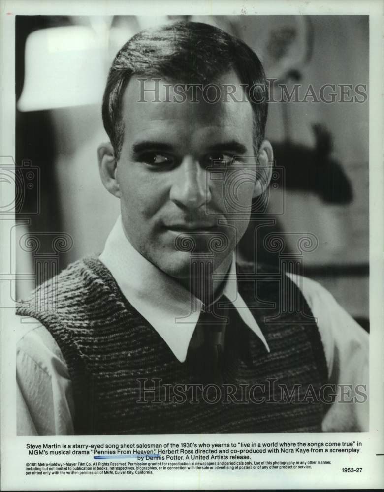 1981 Press Photo Scene from &quot;Pennies from Heaven&quot; Movie Starring Steve Martin- Historic Images