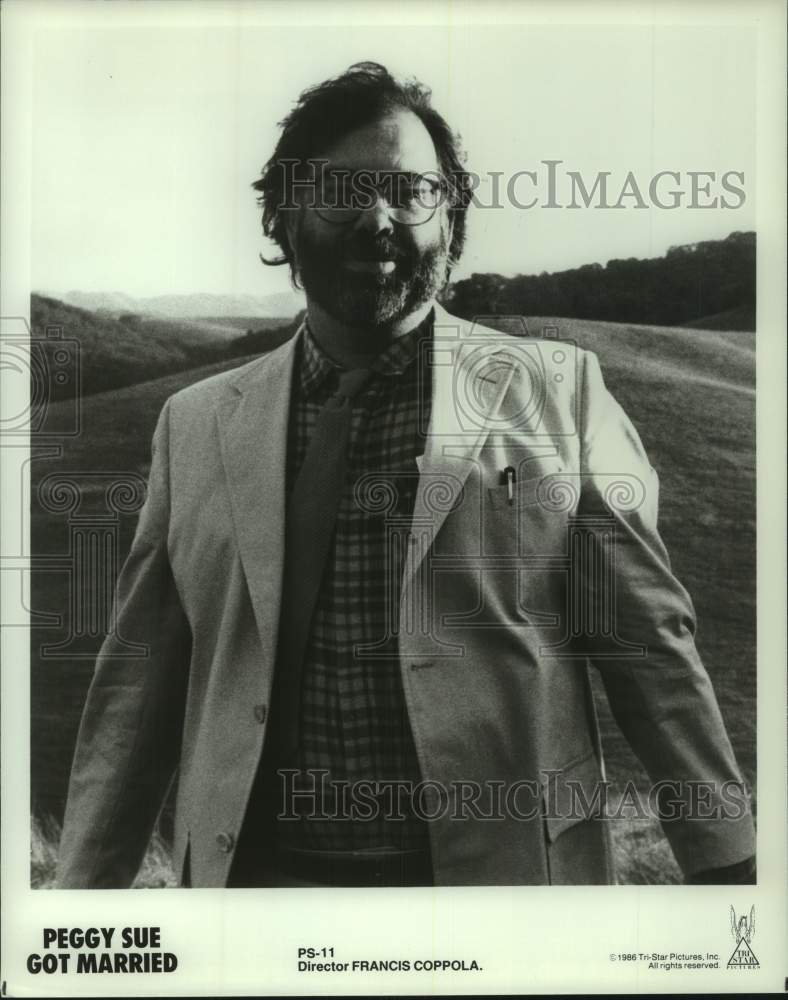 1986 Press Photo &quot;Peggy Sue Got Married&quot; Director Francis Coppola - hcp12072- Historic Images