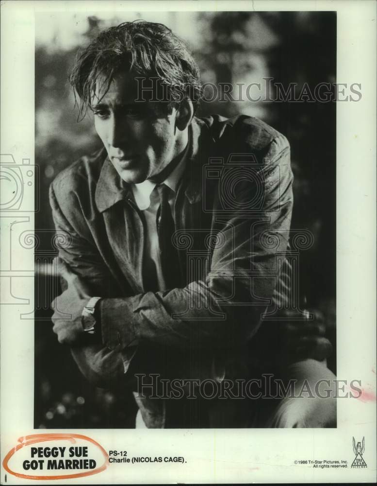 1986 Press Photo Scene from &quot;Peggy Sue Got Married&quot; Starring Nicolas Cage- Historic Images