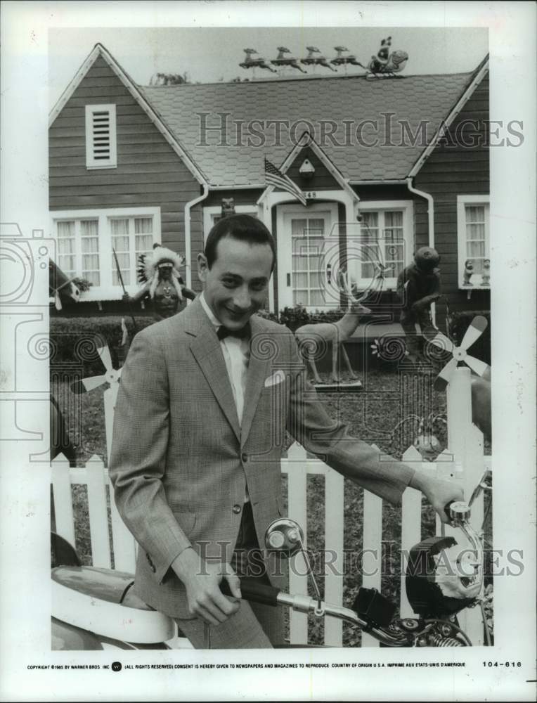 1985 Press Photo Actor Paul Reubens in "Pee Wee's Big Adventure" Movie- Historic Images