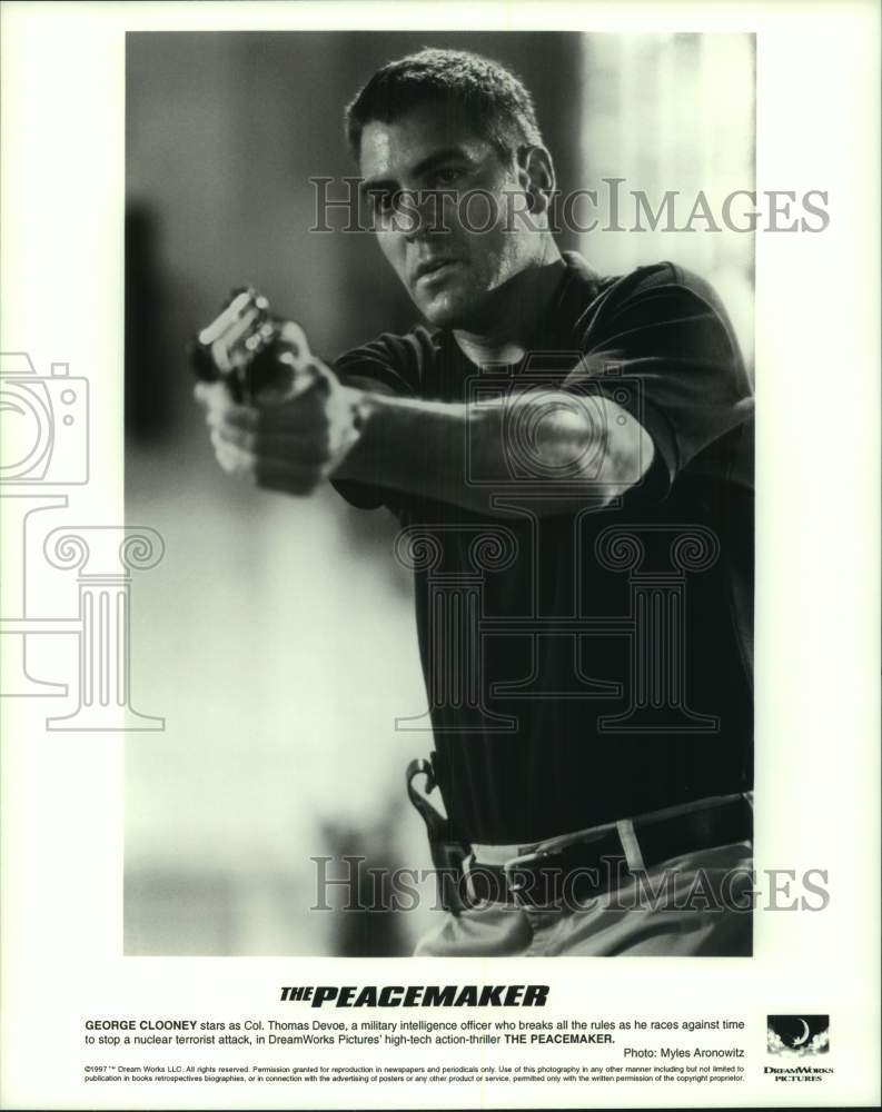 1997 Press Photo Scene from &quot;The Peacemaker&quot; Movie Starring George Clooney- Historic Images