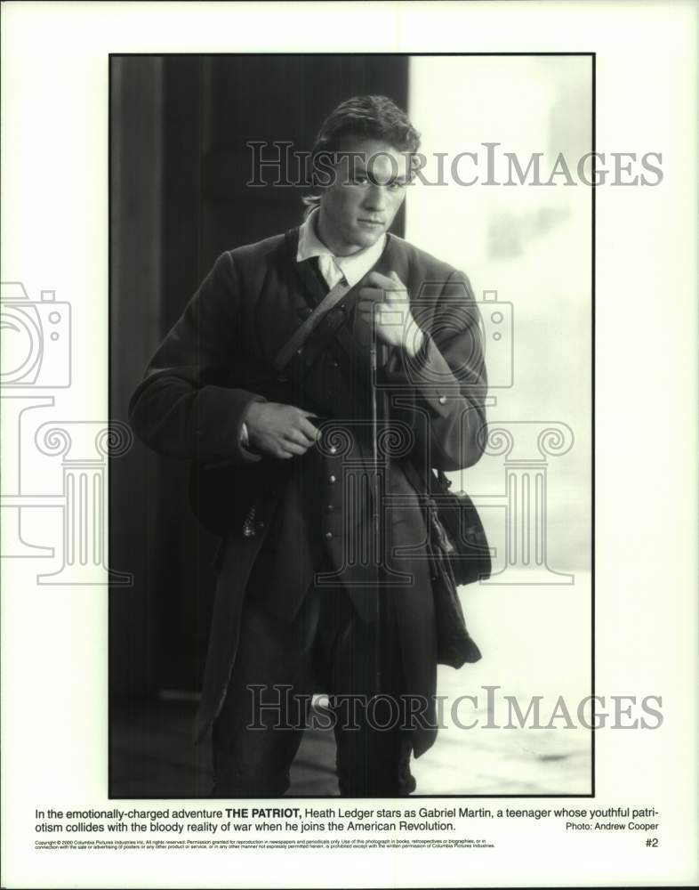 2000 Press Photo Heath Ledger stars as Gabriel Martin in &quot;The Patriot&quot;- Historic Images