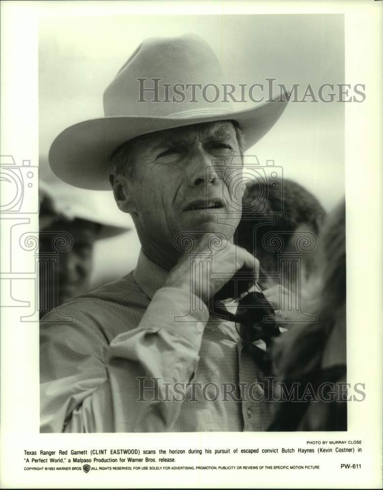 1993 Press Photo Clint Eastwood as Red Garnett in &quot;A Perfect World&quot; - hcp12123- Historic Images