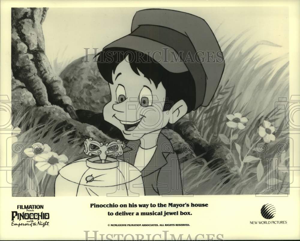 1987 Press Photo Pinocchio in &quot;Pinocchio and the Emperor of the Night&quot; Feature- Historic Images