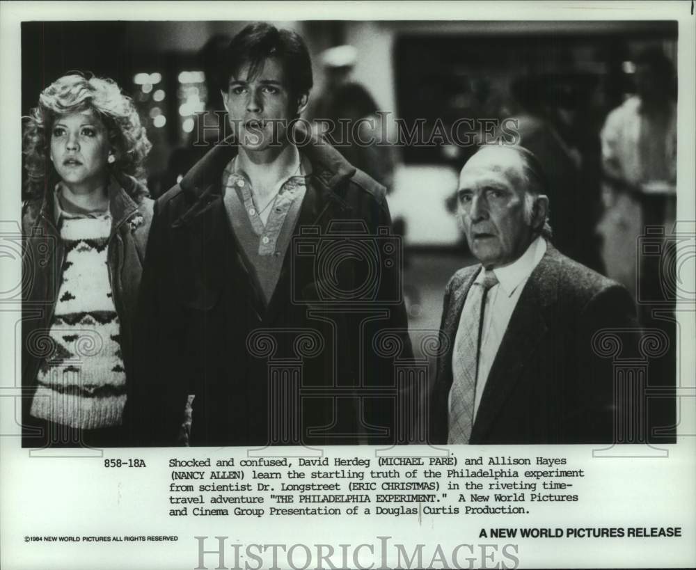 1984 Press Photo Scene from New World Pictures&#39; &quot;The Philadelphia Experiment&quot;- Historic Images