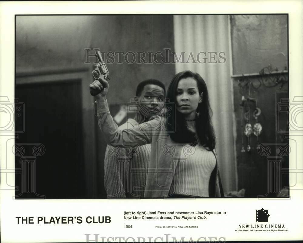 1998 Press Photo Jami Foxx and Lisa Raye star in &quot;The Player&#39;s Club&quot; - hcp12475- Historic Images