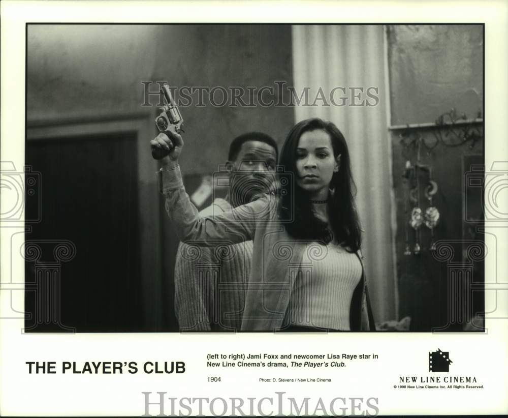 1998 Press Photo Jami Foxx and Lisa Raye star in &quot;The Player&#39;s Club&quot; - hcp12477- Historic Images