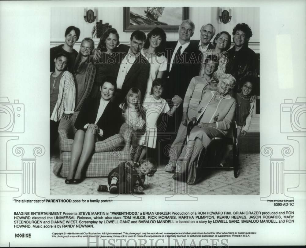 1989 Press Photo Cast Members of &quot;Parenthood&quot; Movie by Ron Howard - hcp12556- Historic Images