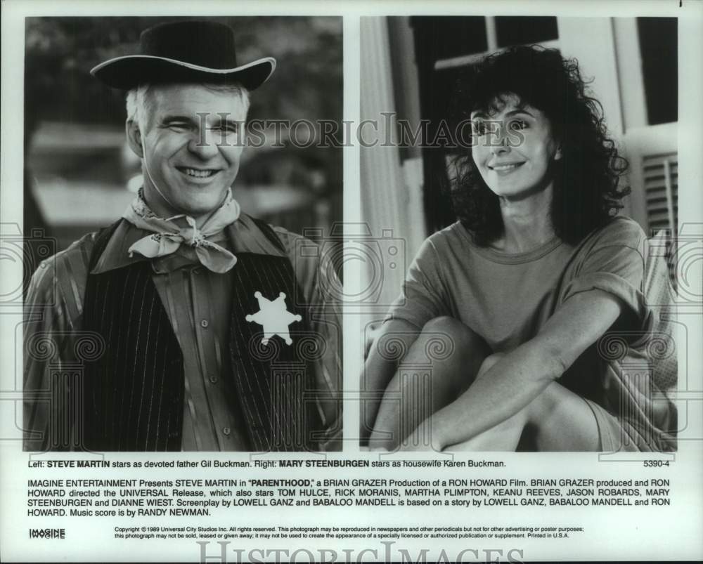 1989 Press Photo "Parenthood" Movie Scenes with Steve Martin, Mary Steenburgen- Historic Images