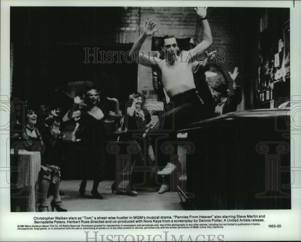 1981 Press Photo "Pennies from Heaven" Movie Scene Starring Christopher Walken- Historic Images