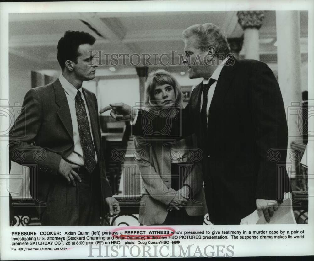 1989 Press Photo &quot;Perfect Witness&quot; HBO TV Movie Scene - hcp12691- Historic Images