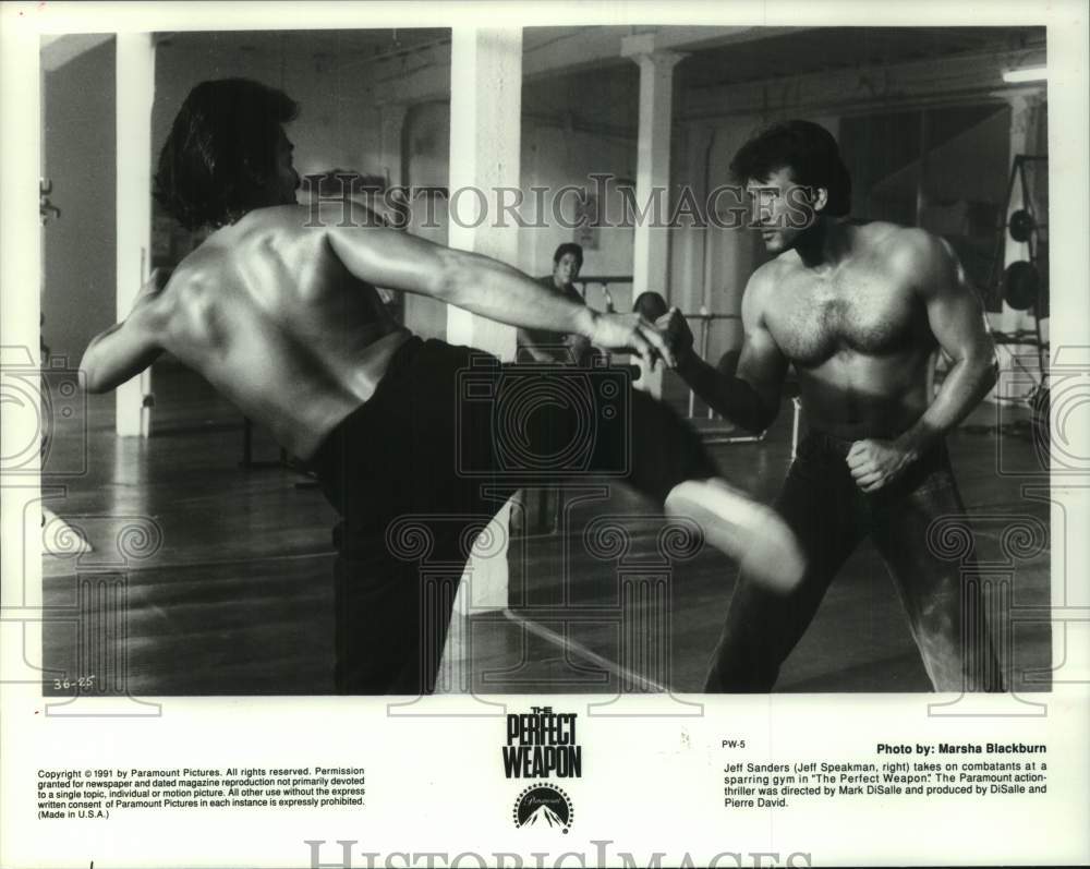 1991 Press Photo "The Perfect Weapon" Movie Scene with Jeff Speakman - hcp12692- Historic Images