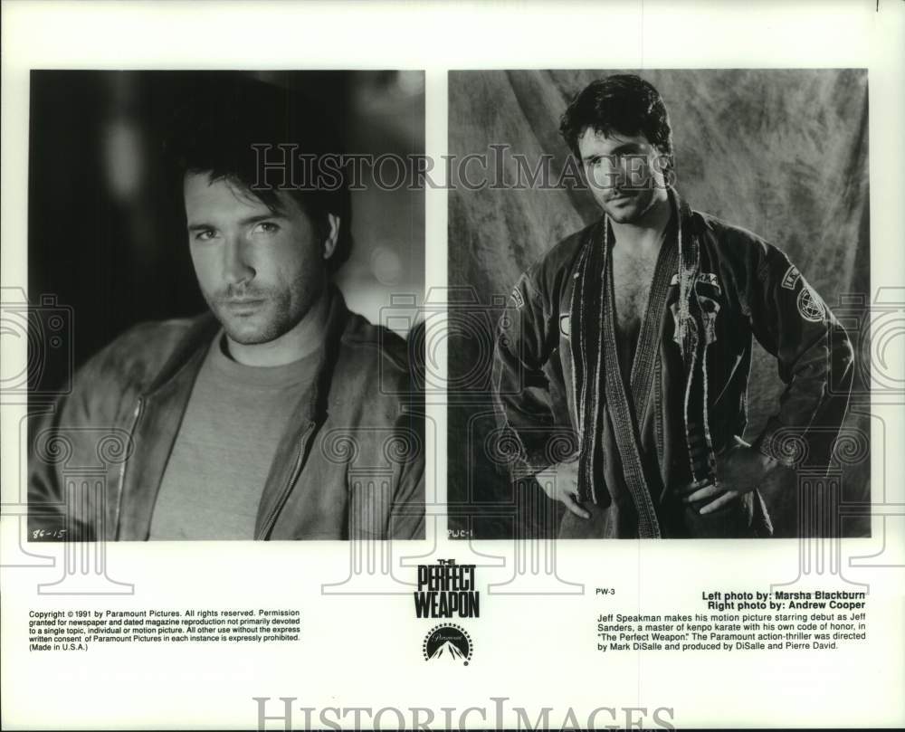 1991 Press Photo Jeff Speakman stars in "The Perfect Weapon" Movie - hcp12693- Historic Images