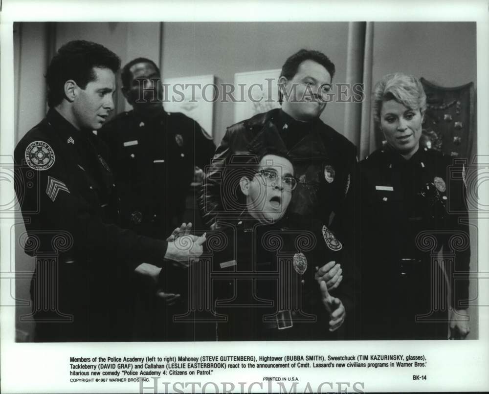 1987 Press Photo &quot;Police Academy 4: Citizens on Patrol&quot; movie scene - hcp12879- Historic Images