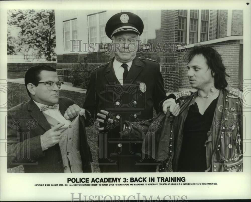 1986 Press Photo Actors in Scene from Police Academy 3: Back in Training- Historic Images