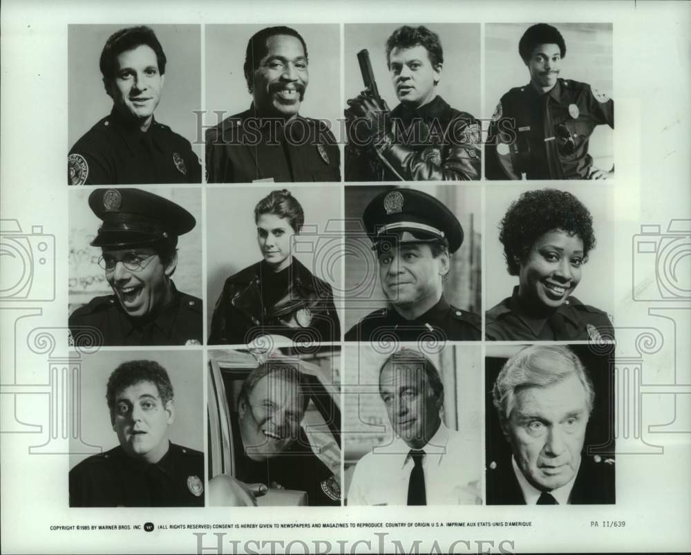 1985 Press Photo Head Shots of the Actors in &quot;Police Academy 2&quot; - hcp12899- Historic Images