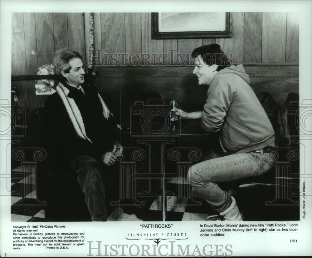 1987 Press Photo &quot;Patti Rocks&quot; Movie Scene with John Jenkins, Chris Mulkey- Historic Images