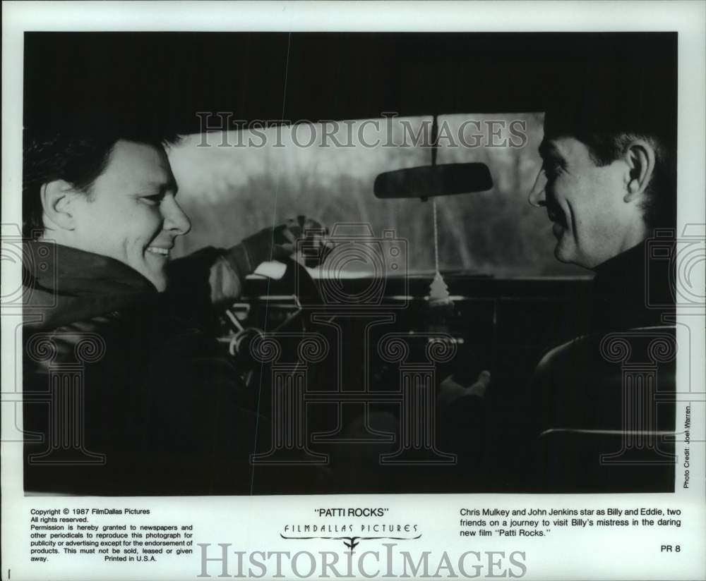 1987 Press Photo &quot;Patti Rocks&quot; Movie Scene with Chris Mulkey, John Jenkins- Historic Images