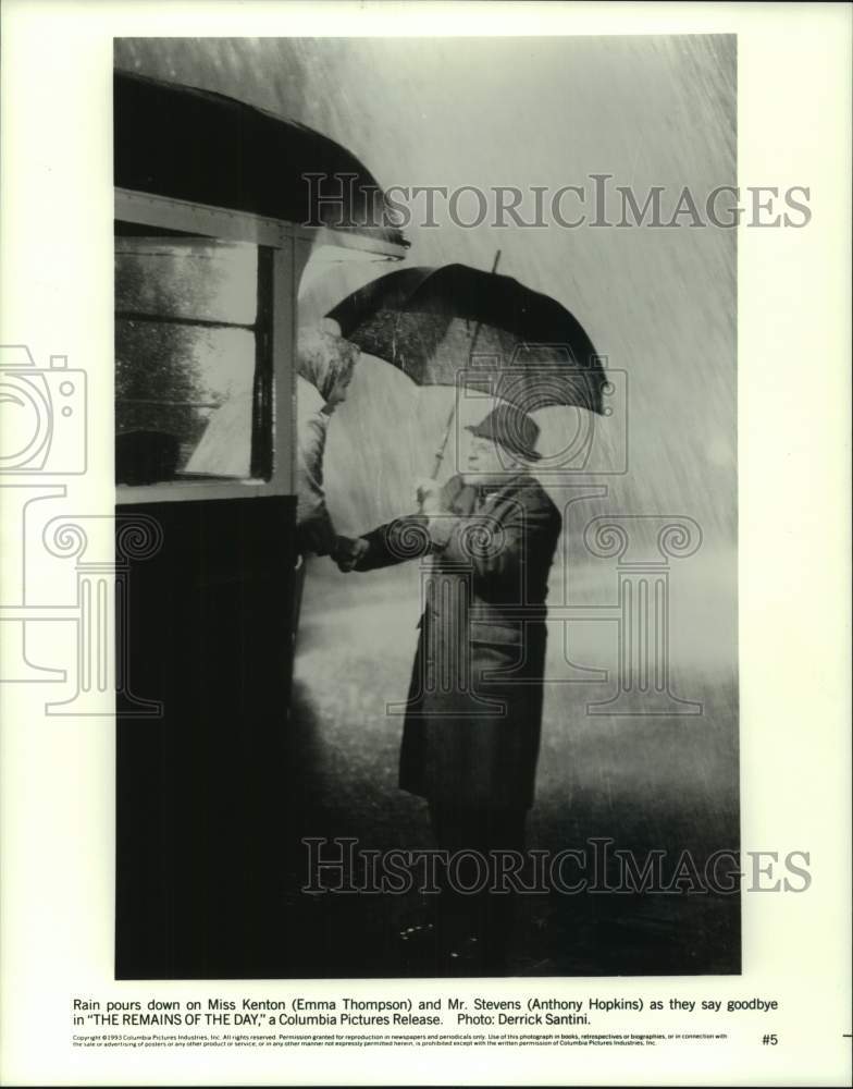 1993 Press Photo Emma Thompson, Anthony Hopkins in "Remains of the Day" Movie- Historic Images