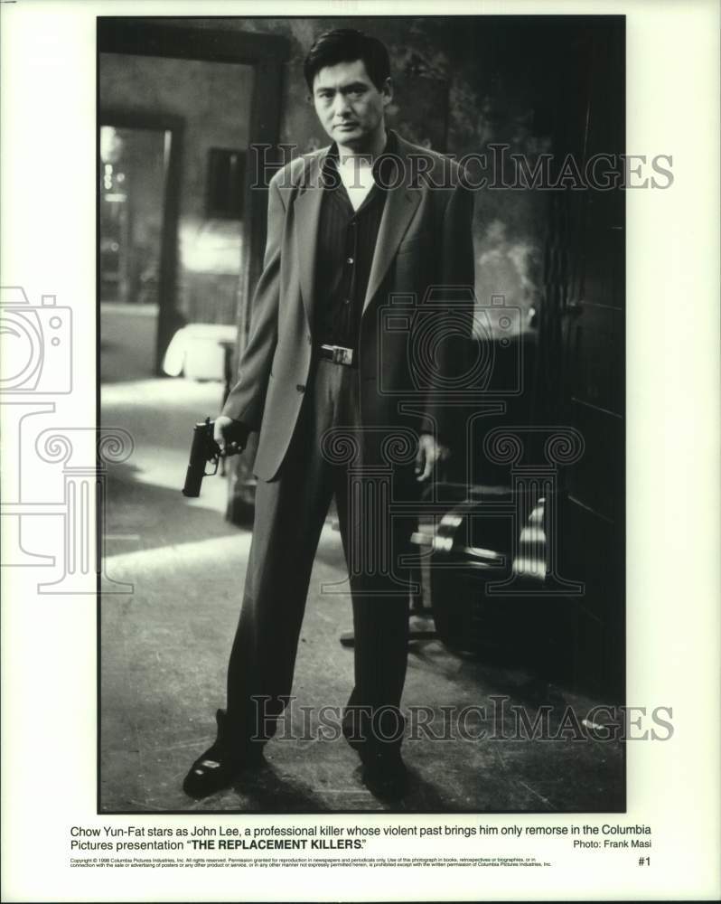 1988 Press Photo &quot;The Replacement Killers&quot; Movie Scene with Chow Yun-Fat- Historic Images