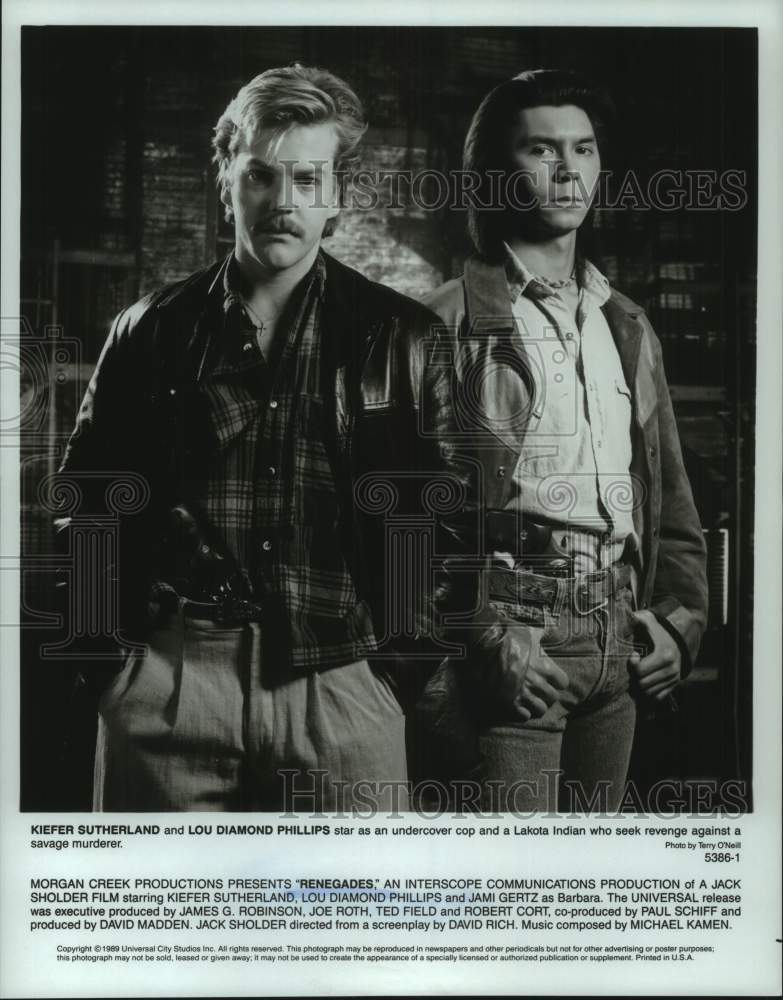 1989 Press Photo &quot;Renegades&quot; Movie Scene - hcp13068- Historic Images