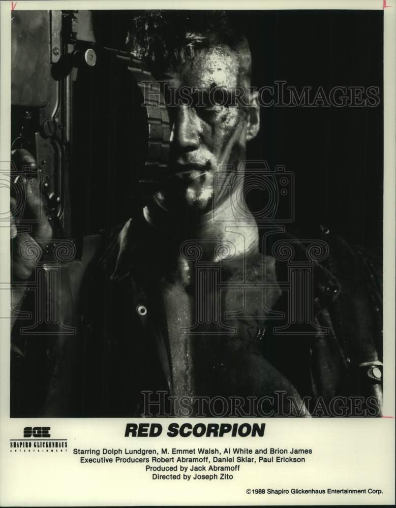 1988 Press Photo &quot;Red Scorpion&quot; Starring Dolph Lundgren - hcp13135- Historic Images